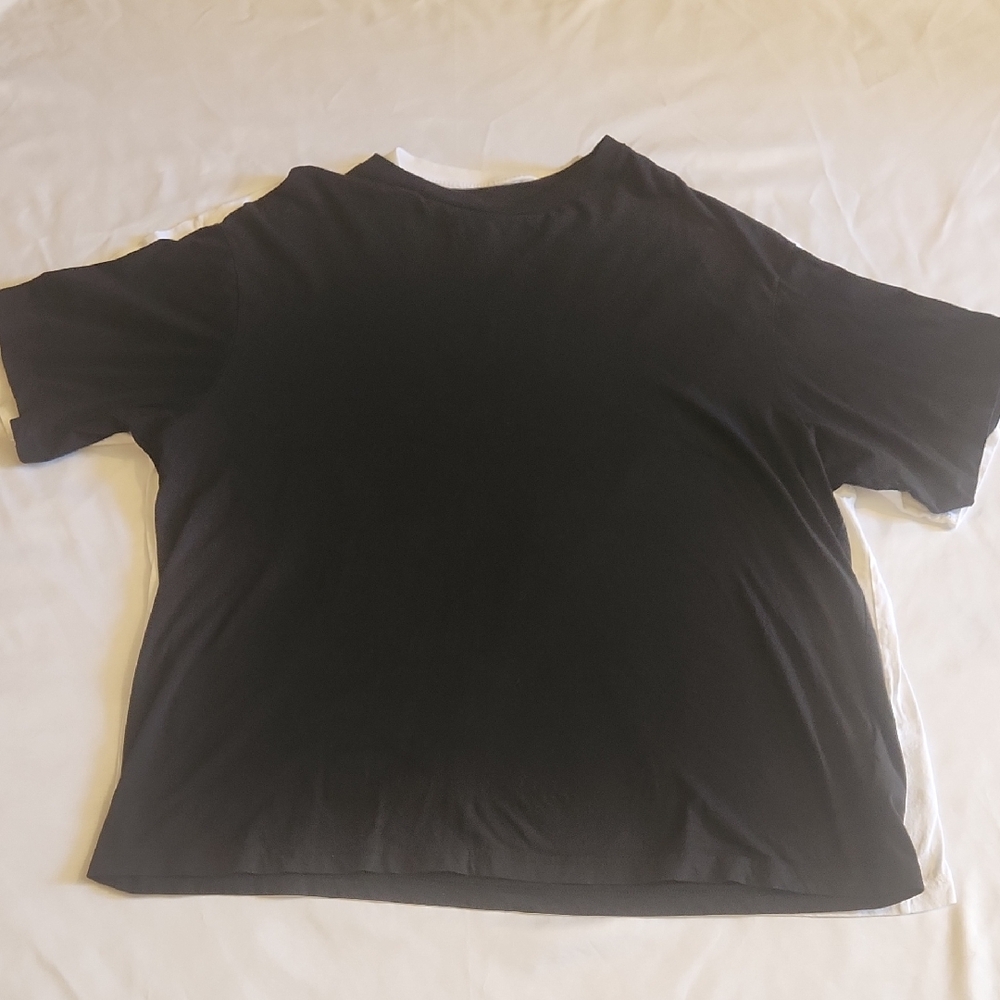 2 pack EUC Black and White H&M Relaxed Fit T-shirts Men's Size XXL Basics - Picture 4 of 5